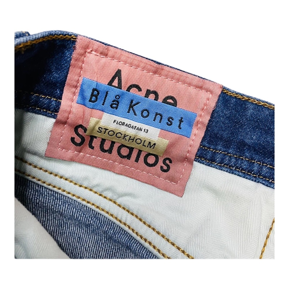 ACNE STUDIO Bla Konst‎ North Dark Blue Mens 5 Pocket Cotton Elastane Jeans 27X27 - Picture 3 of 5